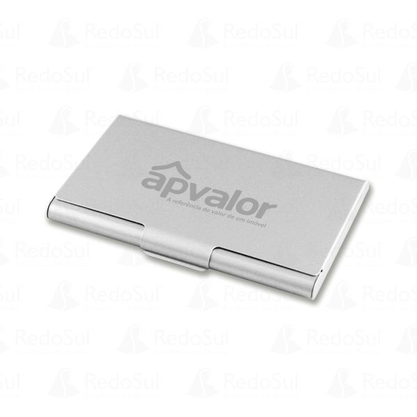 Porta Cartão Personalizado em Alumínio Porta Cartão Personalizado em Alumínio